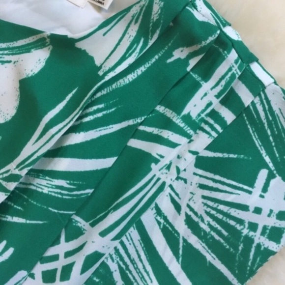 Elisa J Palm Print Green And Ivory Shift Dress - Picture 4 of 7